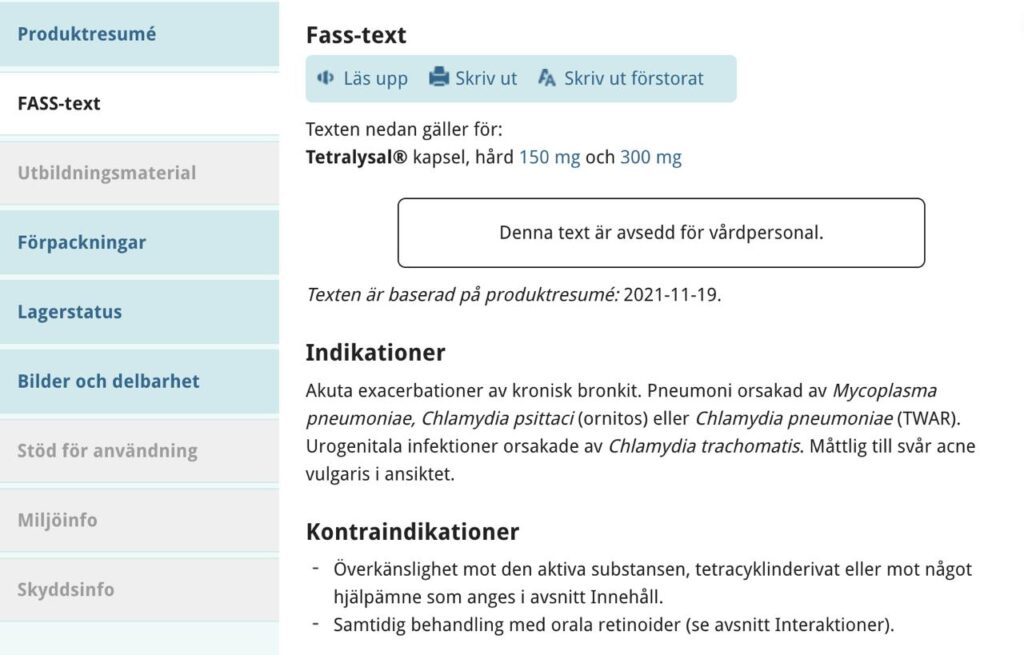 Tetralysal FASS